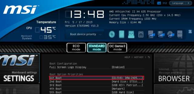 آموزش نصب سیستم‌عامل ویندوز از طریق بسترهای UEFI و BIOS