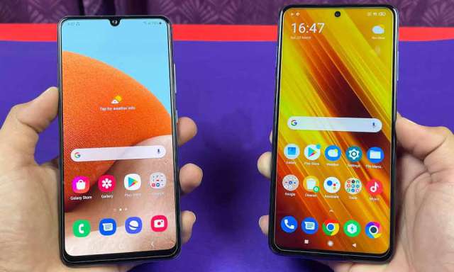  مقایسه و بررسی Galaxy A32 و Poco X3 NFC